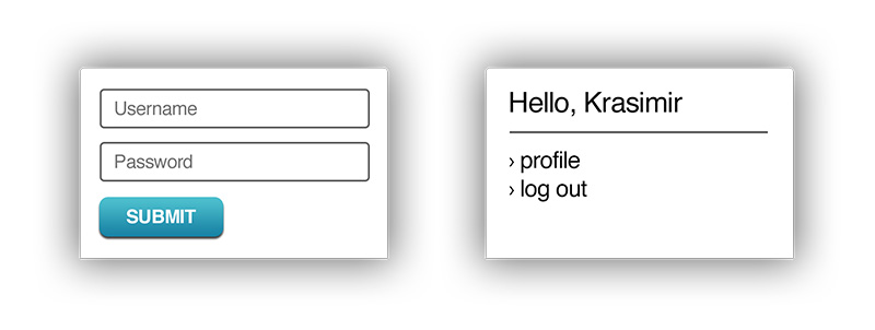 log in component